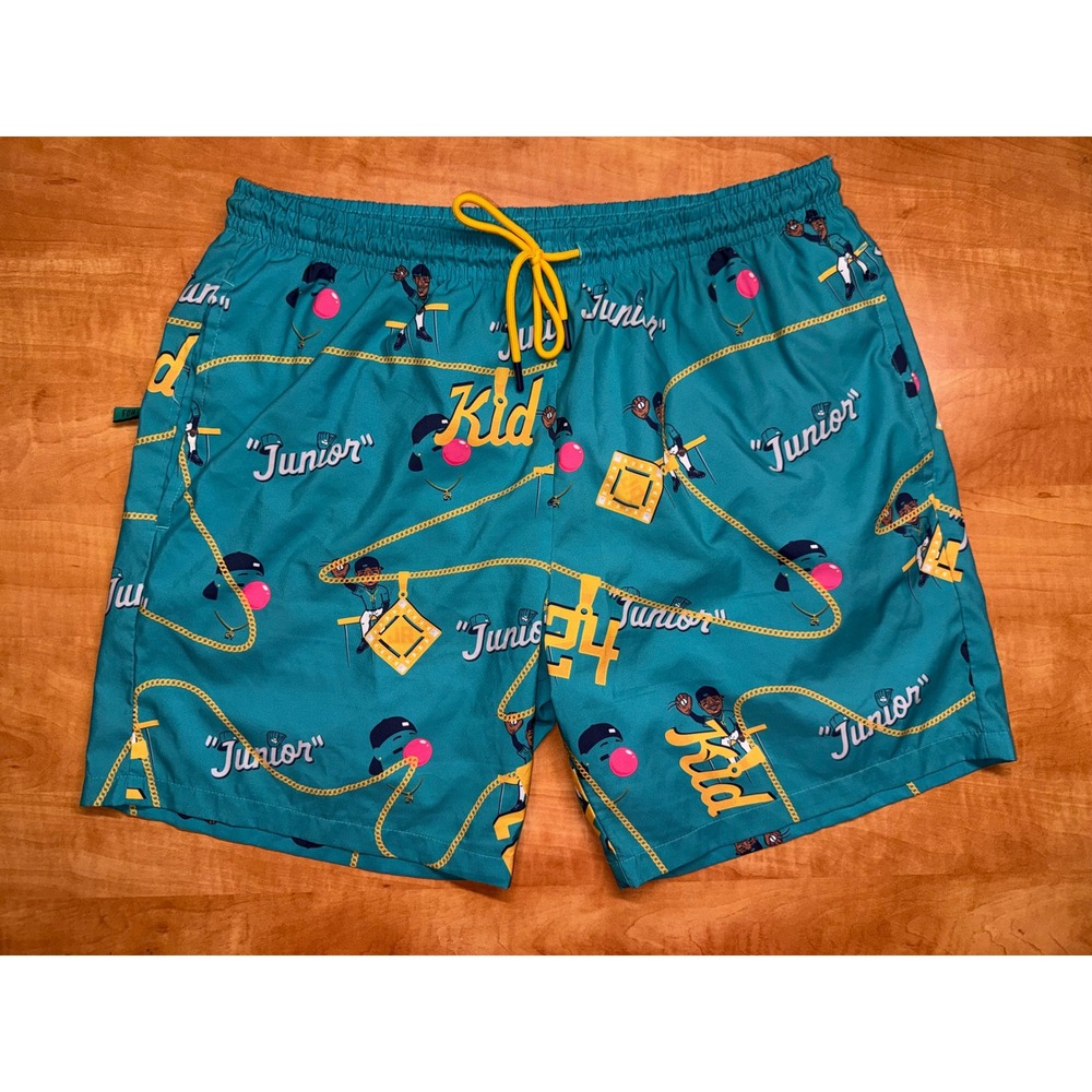 Baseballism Ken Griffey Jr‎ The Kid Shorts Teal Mens Large Baseball Mariners 24